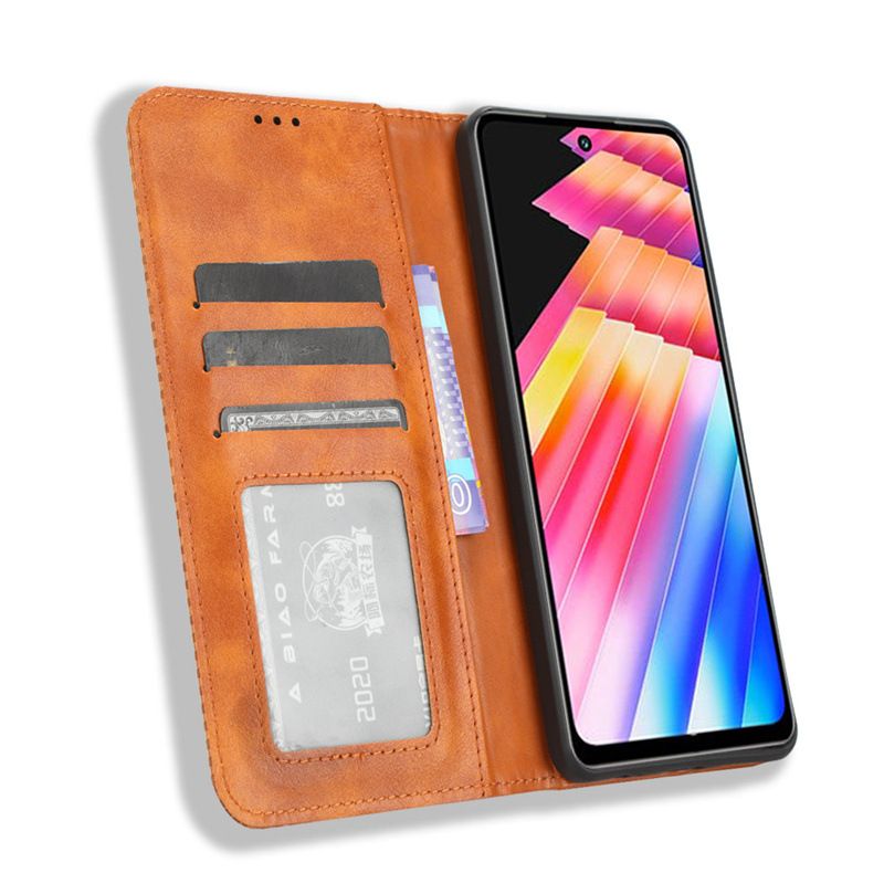 Infinix Hot 30i Case with Card Holder,Leather Wallet Case with Flip Card Slots, Kickstand & Magnetic Closure for Infinix Hot 30i