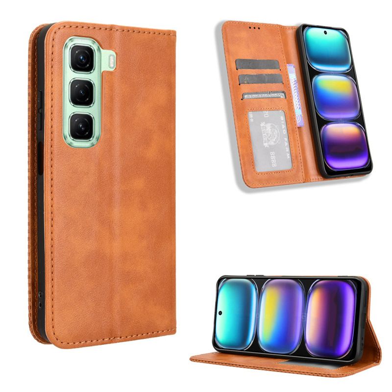 Infinix Hot 50 5G/Hot 50 4G Case with Card Holder,Leather Wallet Case with Flip Card Slots, Kickstand & Magnetic Closure for Infinix Hot 50 5G/Hot 50 4G