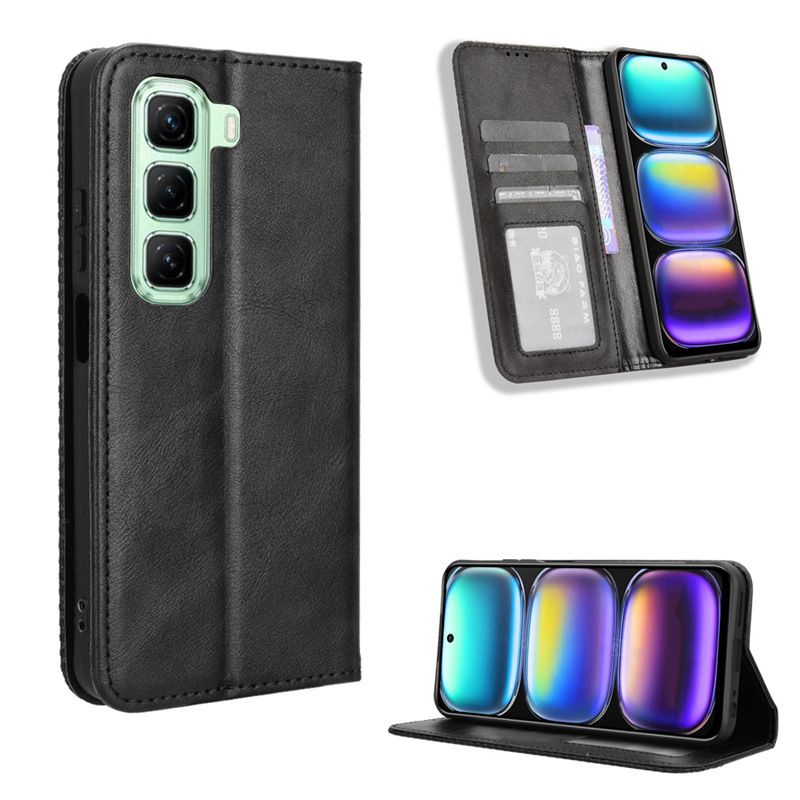 Infinix Hot 50 5G/Hot 50 4G Case with Card Holder,Leather Wallet Case with Flip Card Slots, Kickstand & Magnetic Closure for Infinix Hot 50 5G/Hot 50 4G