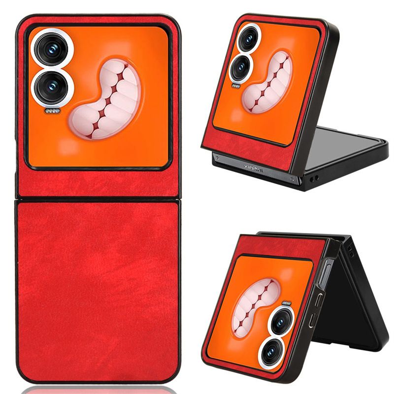 Phone Cases Compatible with Infinix Zero Flip/Tecno Phantom V Flip 2,Retro PU Leather Ultra Slim Shockproof Compatible with Infinix Zero Flip/Tecno Phantom V Flip 2 Case Cover