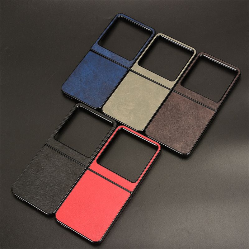 Phone Cases Compatible with Infinix Zero Flip/Tecno Phantom V Flip 2,Retro PU Leather Ultra Slim Shockproof Compatible with Infinix Zero Flip/Tecno Phantom V Flip 2 Case Cover