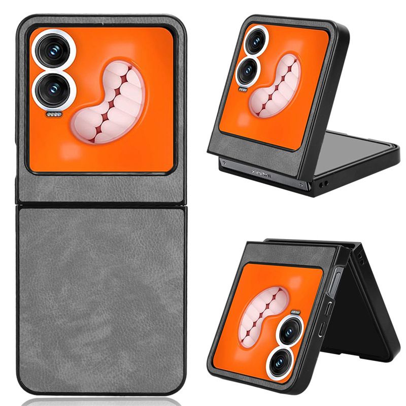 Phone Cases Compatible with Infinix Zero Flip/Tecno Phantom V Flip 2,Retro PU Leather Ultra Slim Shockproof Compatible with Infinix Zero Flip/Tecno Phantom V Flip 2 Case Cover