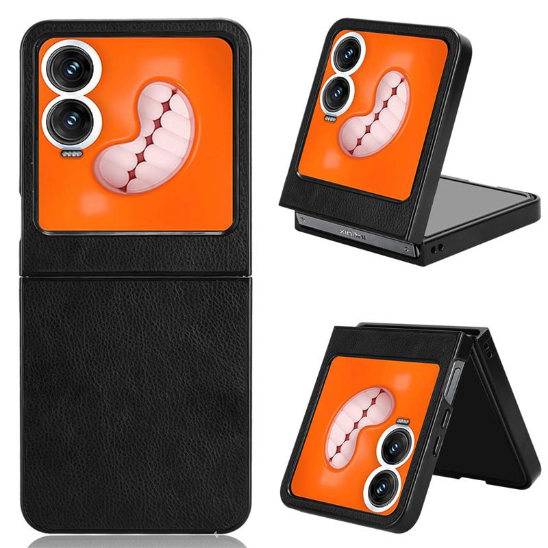 Phone Cases Compatible with Infinix Zero Flip/Tecno Phantom V Flip 2,Retro PU Leather Ultra Slim Shockproof Compatible with Infinix Zero Flip/Tecno Phantom V Flip 2 Case Cover