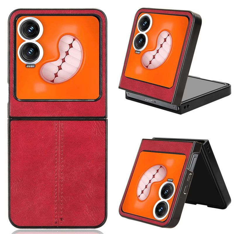 Phone Cases Compatible with Infinix Zero Flip/Tecno Phantom V Flip 2,Retro PU Leather Ultra Slim Shockproof Compatible with Infinix Zero Flip/Tecno Phantom V Flip 2 Case Cover