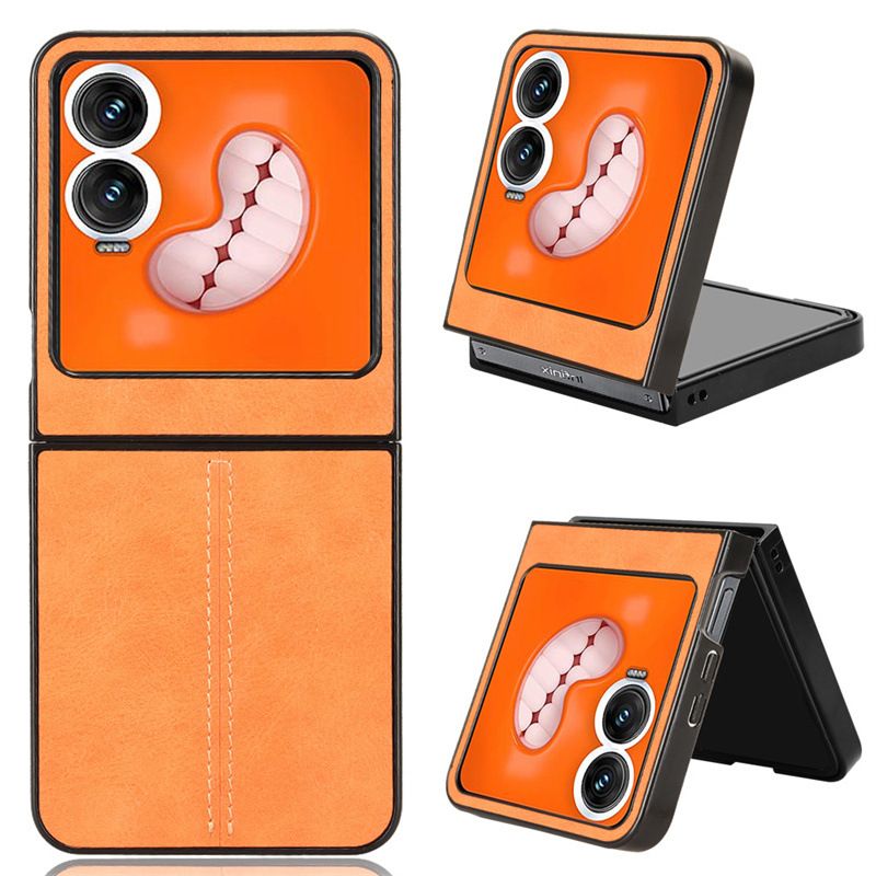 Phone Cases Compatible with Infinix Zero Flip/Tecno Phantom V Flip 2,Retro PU Leather Ultra Slim Shockproof Compatible with Infinix Zero Flip/Tecno Phantom V Flip 2 Case Cover