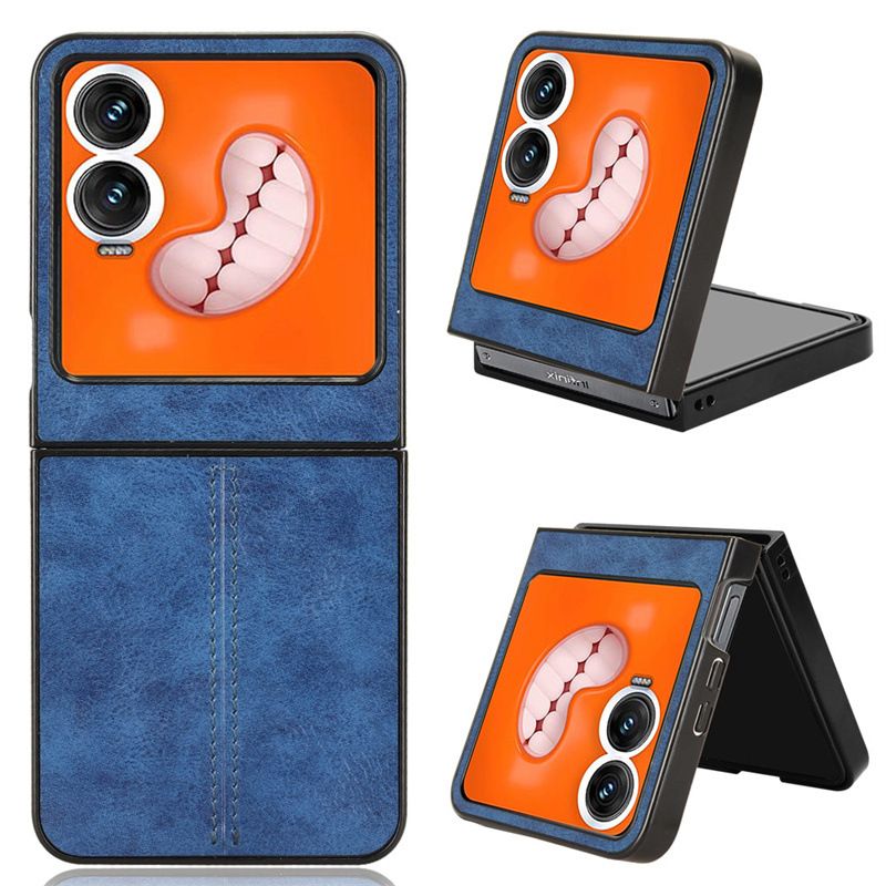 Phone Cases Compatible with Infinix Zero Flip/Tecno Phantom V Flip 2,Retro PU Leather Ultra Slim Shockproof Compatible with Infinix Zero Flip/Tecno Phantom V Flip 2 Case Cover