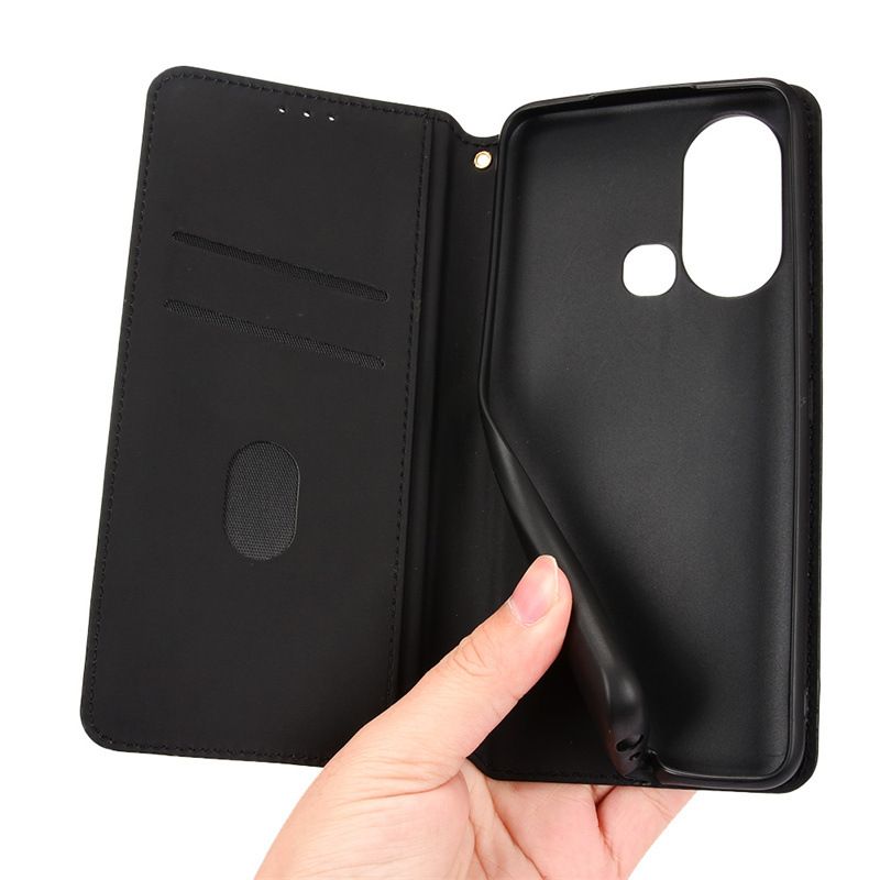 Infinix Hot 11S Case, Magnetic Leather Card Slots Wallet Phone Case, Flip TPU Bumper Protective Cover with Kickstand, Shockproof Folio Case for Infinix Hot 11S