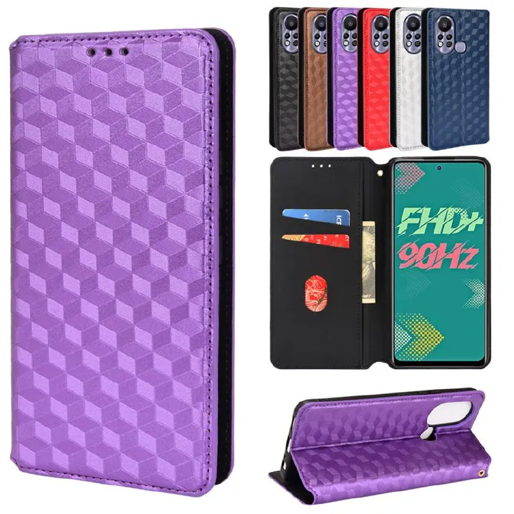 Infinix Hot 11S Case, Magnetic Leather Card Slots Wallet Phone Case, Flip TPU Bumper Protective Cover with Kickstand, Shockproof Folio Case for Infinix Hot 11S