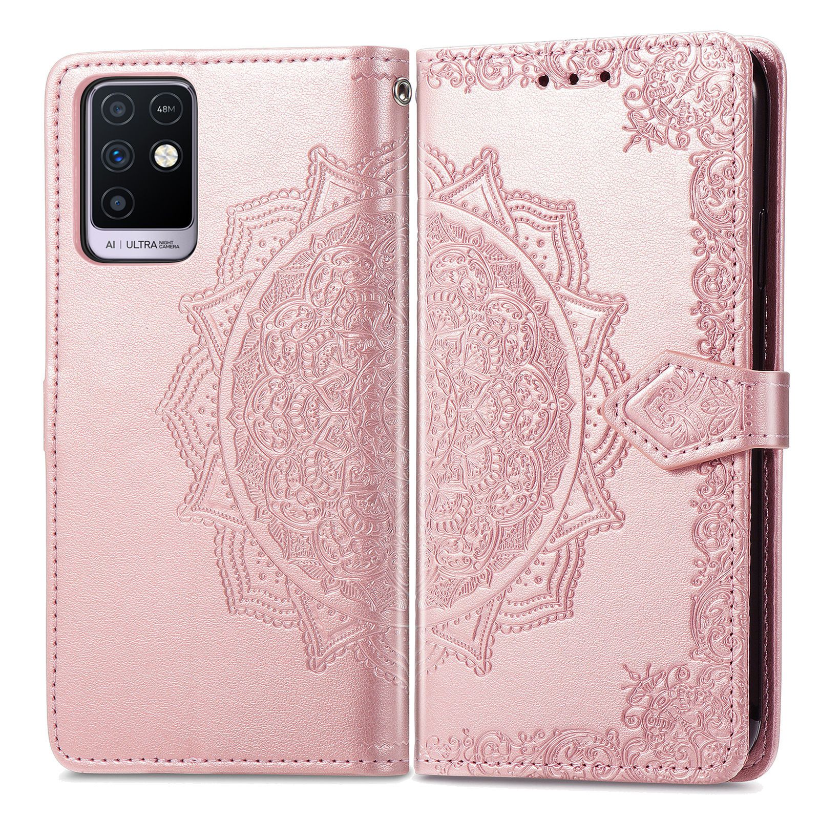 Infinix Note 30i Case PU Leather Purse Wrist Strap Kickstand Case for Infinix Note 30i