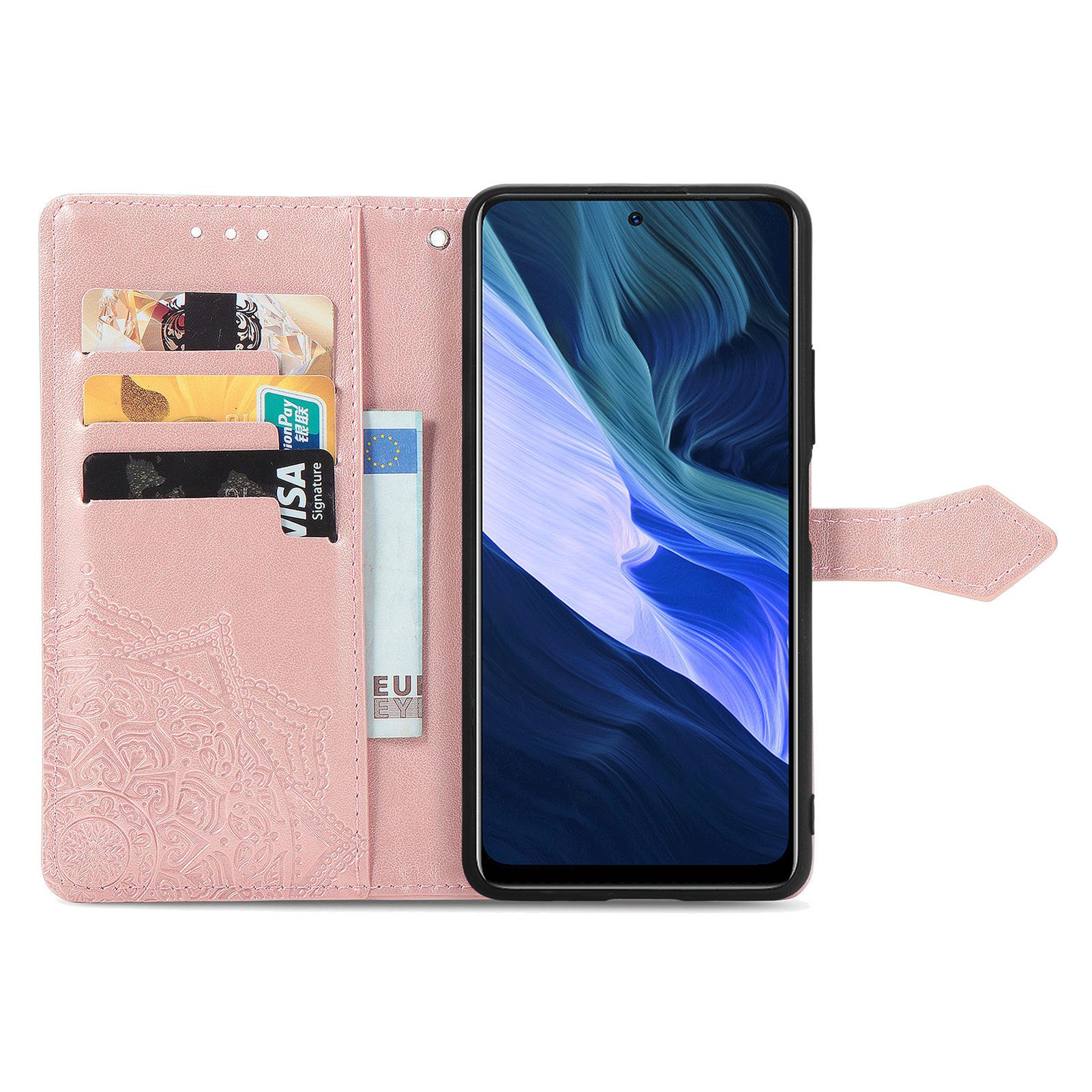 Infinix Note 30i Case PU Leather Purse Wrist Strap Kickstand Case for Infinix Note 30i