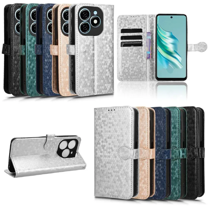 Tecno Spark 20 Wallet Case, Support Wireless Charging with RFID Blocking Card Holder for Tecno Spark 20