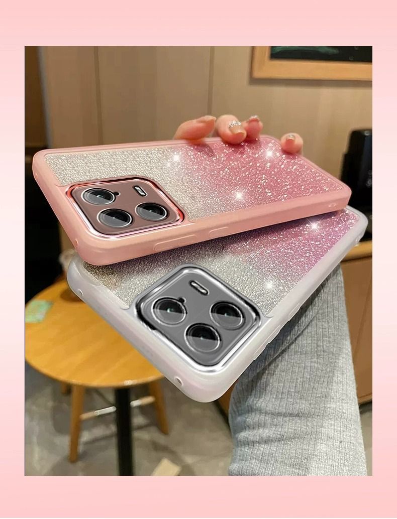 Infinix Hot 50/Hot 50 Pro Clear Glitter Bling Phone Case