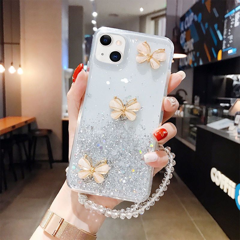 Samsung Galaxy S25/S25 Plus/S25 Ultra/A56/A16/M34 Glitter Butterfly Anti-fall Phone Case