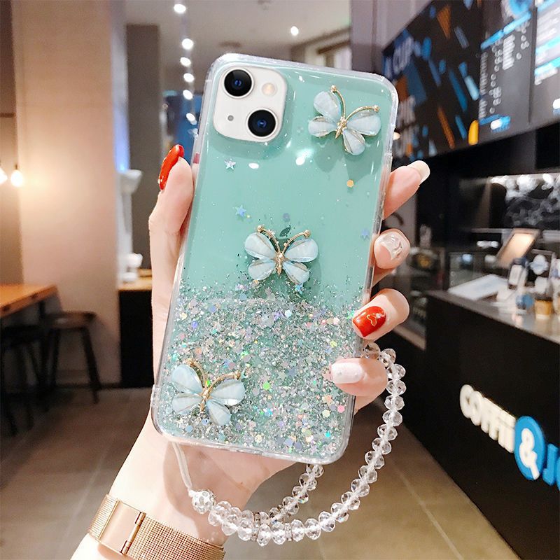 Samsung Galaxy S25/S25 Plus/S25 Ultra/A56/A16/M34 Glitter Butterfly Anti-fall Phone Case