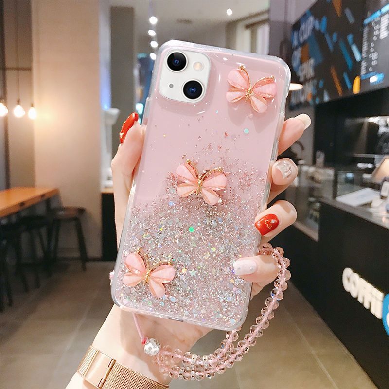 Samsung Galaxy S25/S25 Plus/S25 Ultra/A56/A16/M34 Glitter Butterfly Anti-fall Phone Case