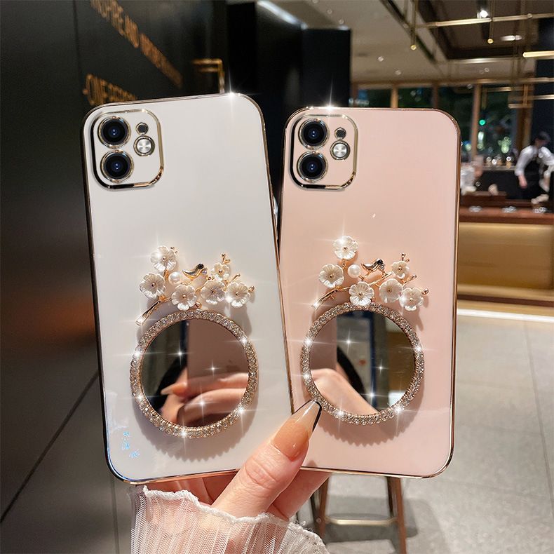 Samsung Galaxy A25/A54/A24/A73/A32/A23/A72/M32/M33/M54 Electroplating Full Cover Anti-fall Phone Case with Mirror
