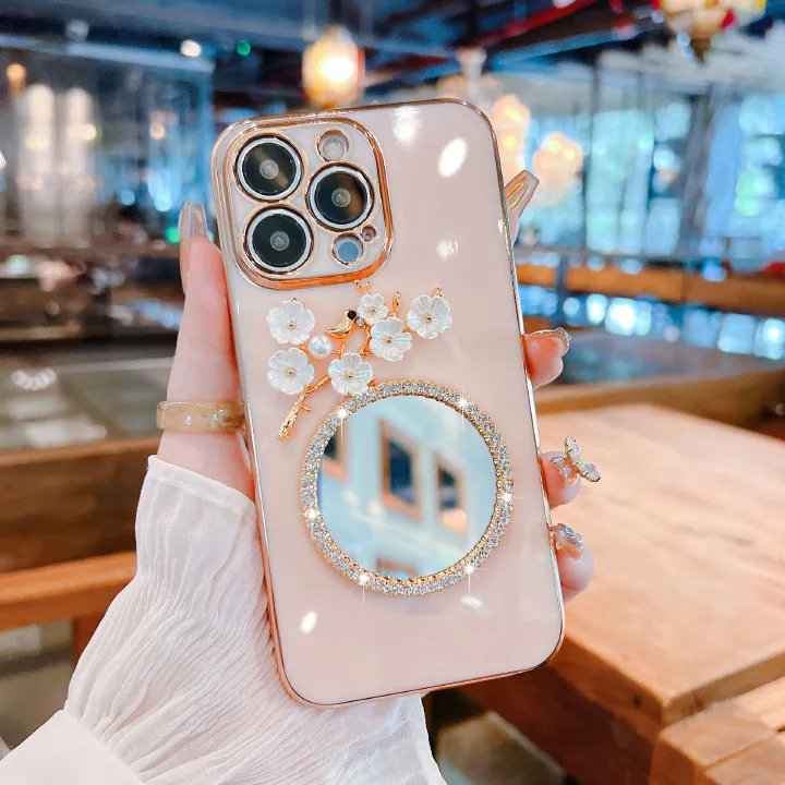 Samsung Galaxy A25/A54/A24/A73/A32/A23/A72/M32/M33/M54 Electroplating Full Cover Anti-fall Phone Case with Mirror