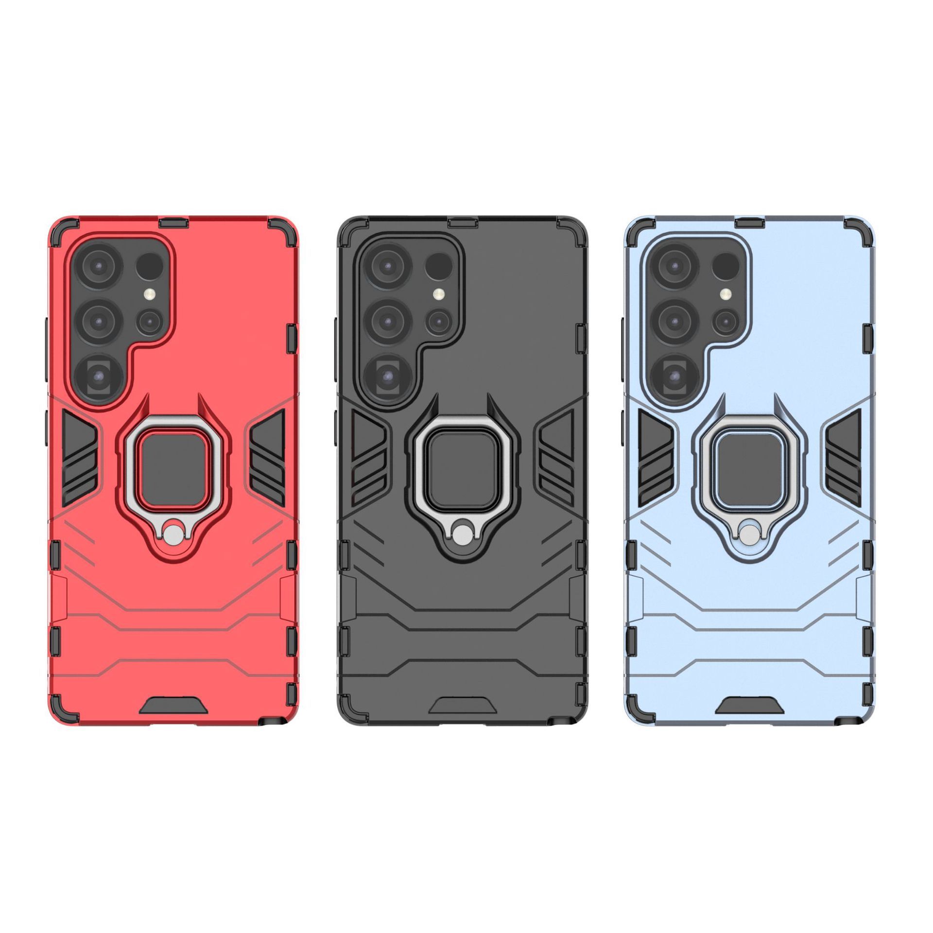 Samsung Galaxy S25 Ultra S25 Plus S25 A56 S25 Edge A16 A90 A80 A70 A60 A50 S10 Note 10 Shockproof Phone Case with Adjustable Cell Phone Ring Holder Finger Stand