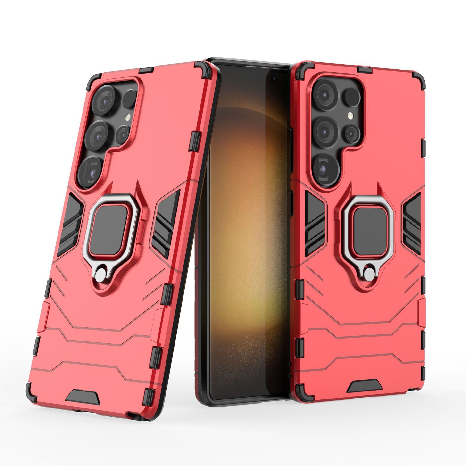 Samsung Galaxy S25 Ultra S25 Plus S25 A56 S25 Edge A16 A90 A80 A70 A60 A50 S10 Note 10 Shockproof Phone Case with Adjustable Cell Phone Ring Holder Finger Stand
