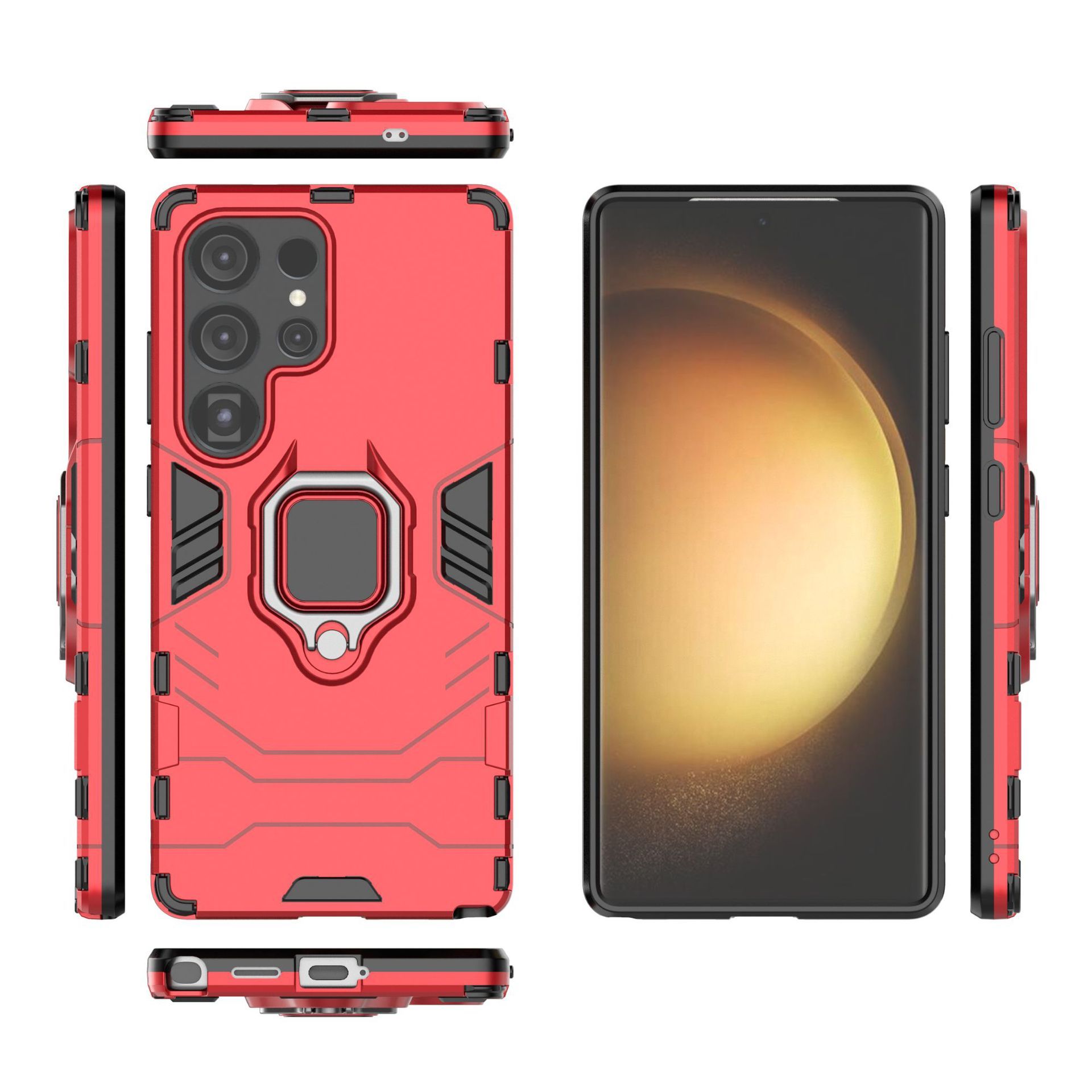 Samsung Galaxy S25 Ultra S25 Plus S25 A56 S25 Edge A16 A90 A80 A70 A60 A50 S10 Note 10 Shockproof Phone Case with Adjustable Cell Phone Ring Holder Finger Stand