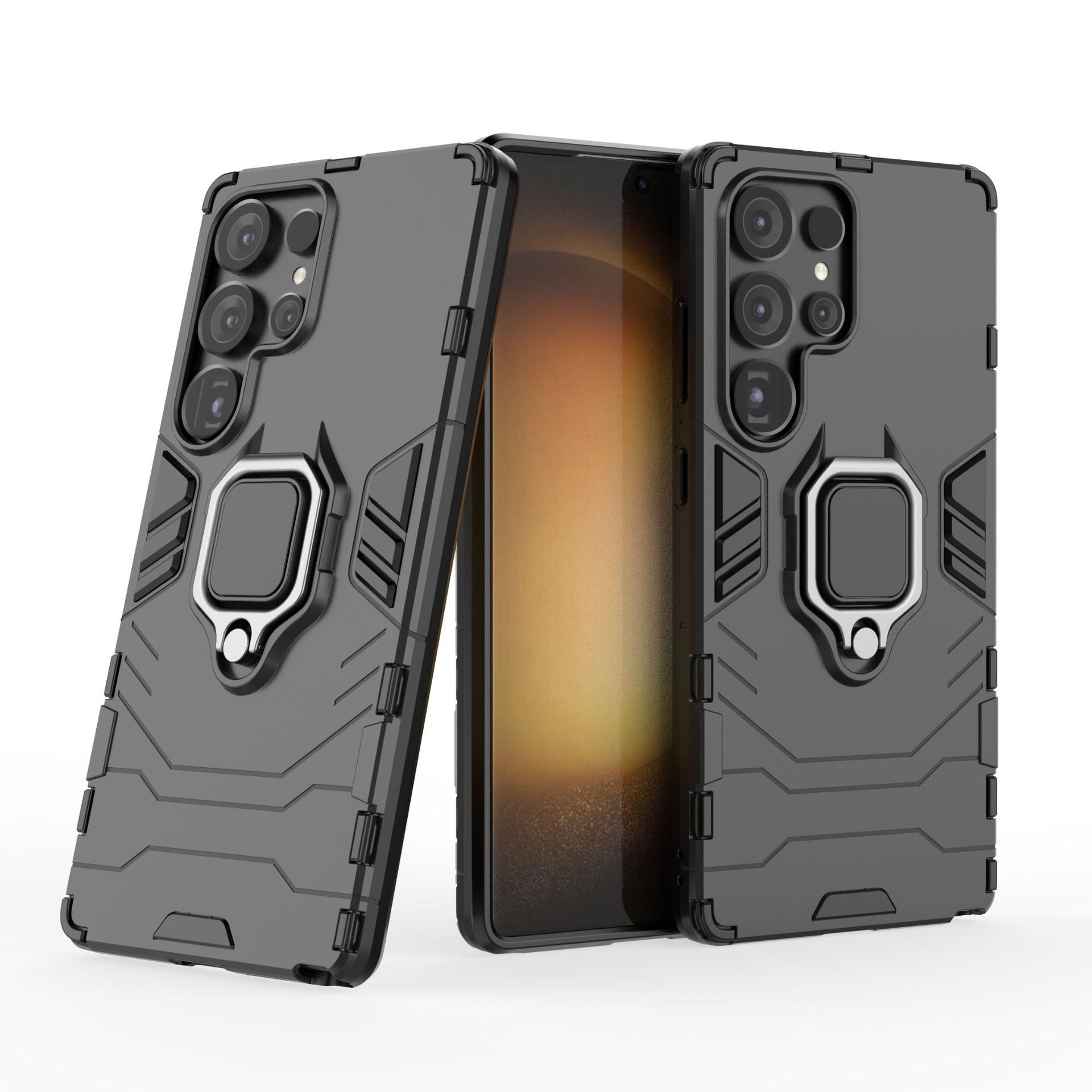 Samsung Galaxy S25 Ultra S25 Plus S25 A56 S25 Edge A16 A90 A80 A70 A60 A50 S10 Note 10 Shockproof Phone Case with Adjustable Cell Phone Ring Holder Finger Stand