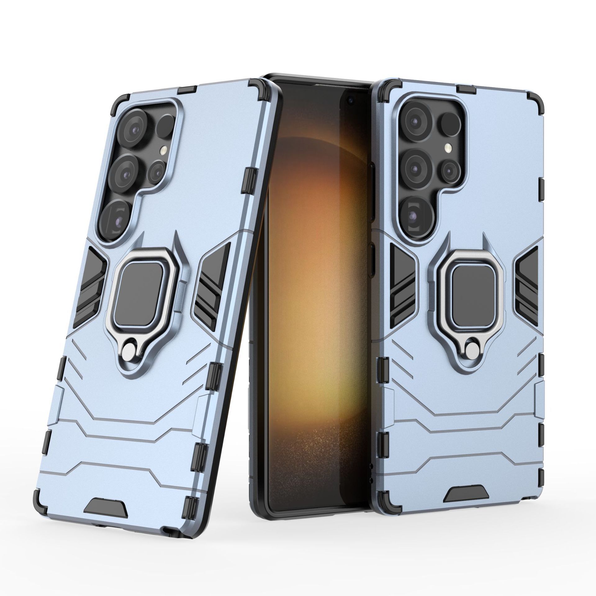 Samsung Galaxy S25 Ultra S25 Plus S25 A56 S25 Edge A16 A90 A80 A70 A60 A50 S10 Note 10 Shockproof Phone Case with Adjustable Cell Phone Ring Holder Finger Stand