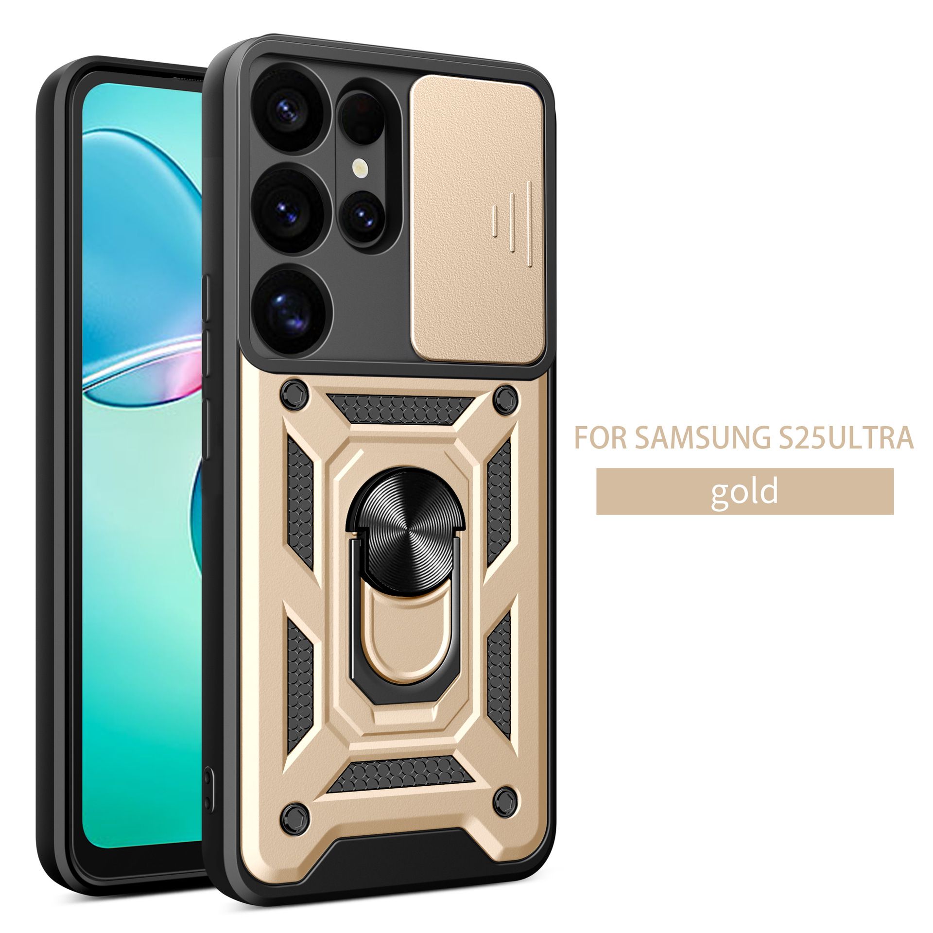 Samsung Galaxy S25 A56 A26 A36 A52 A72 A71 A32 S21 S20 Note 20 Note 20 Ultra Case,Shockproof Cases Built-in Slide Anti-Scratch Camera Cover