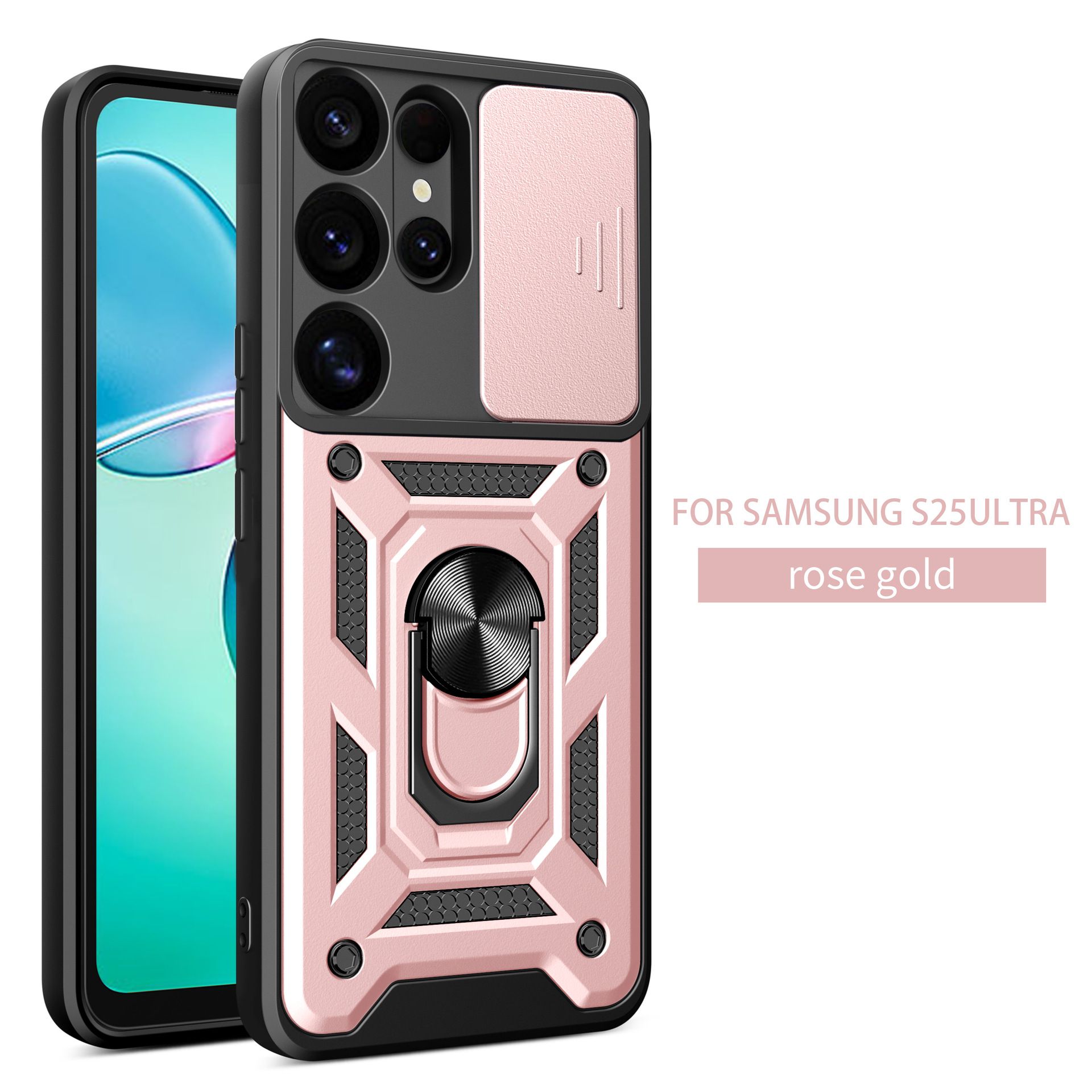 Samsung Galaxy S25 A56 A26 A36 A52 A72 A71 A32 S21 S20 Note 20 Note 20 Ultra Case,Shockproof Cases Built-in Slide Anti-Scratch Camera Cover