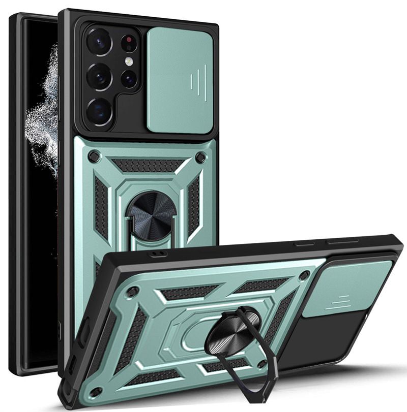 Samsung Galaxy S23 S22 S24 A13 A33 A53 A73 A23 A54 A55 M55 M15 M14 M54 M53 M52 Case,Shockproof Cases Built-in Slide Anti-Scratch Camera Cover