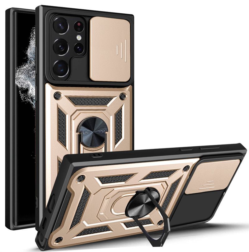 Samsung Galaxy S23 S22 S24 A13 A33 A53 A73 A23 A54 A55 M55 M15 M14 M54 M53 M52 Case,Shockproof Cases Built-in Slide Anti-Scratch Camera Cover