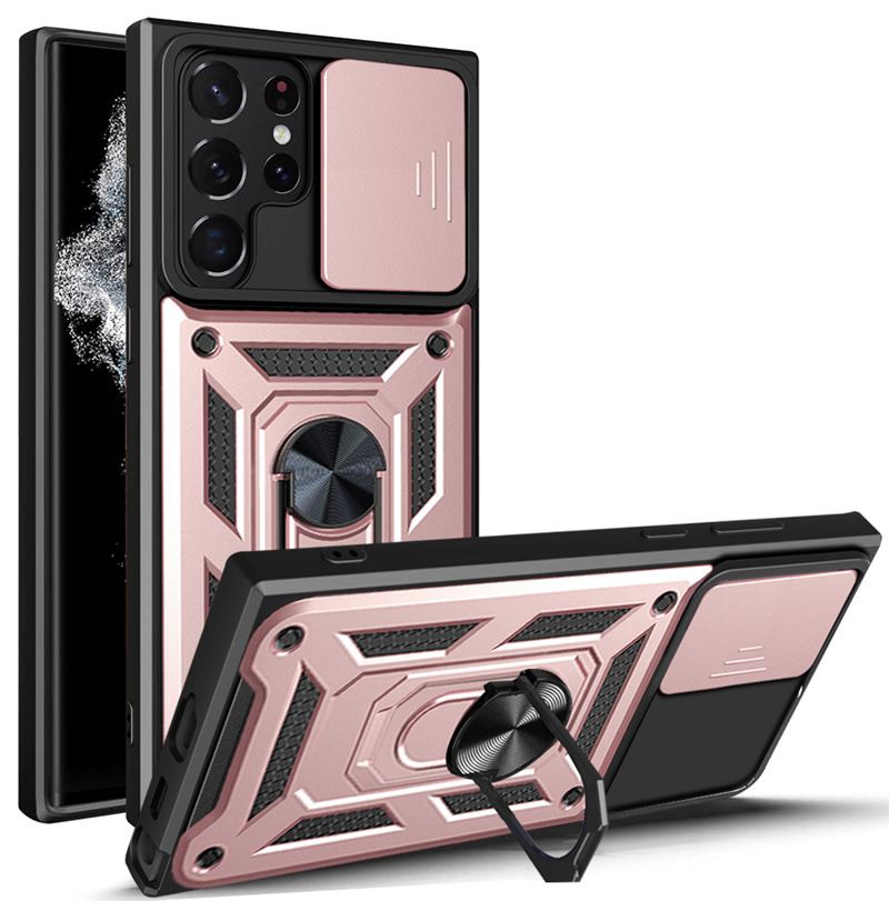 Samsung Galaxy S23 S22 S24 A13 A33 A53 A73 A23 A54 A55 M55 M15 M14 M54 M53 M52 Case,Shockproof Cases Built-in Slide Anti-Scratch Camera Cover