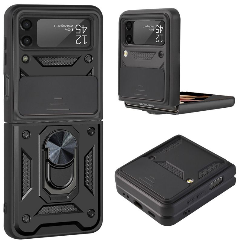 Samsung Galaxy Z Flip 3 4 5 6 Z Fold 4 5 6 Case,Shockproof Cases Built-in Slide Anti-Scratch Camera Cover