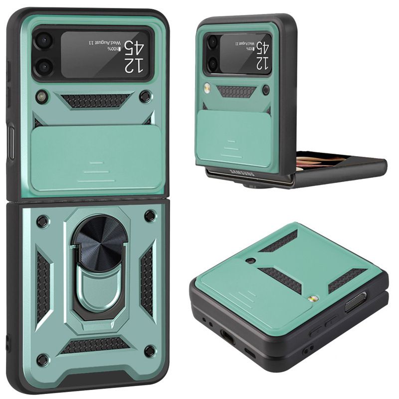 Samsung Galaxy Z Flip 3 4 5 6 Z Fold 4 5 6 Case,Shockproof Cases Built-in Slide Anti-Scratch Camera Cover