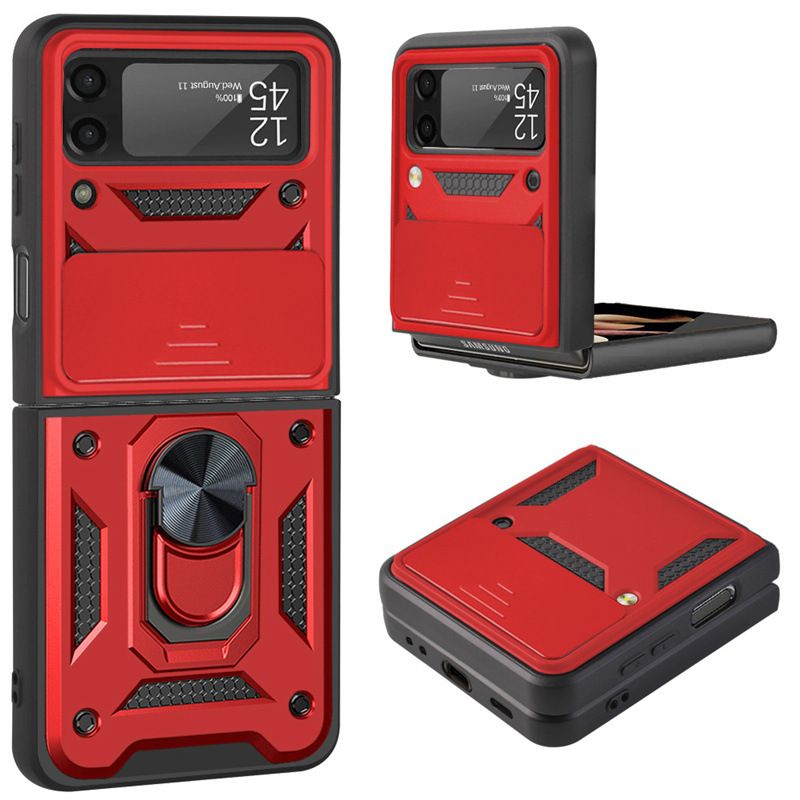 Samsung Galaxy Z Flip 3 4 5 6 Z Fold 4 5 6 Case,Shockproof Cases Built-in Slide Anti-Scratch Camera Cover