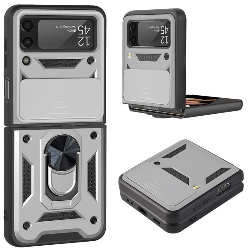 Samsung Galaxy Z Flip 3 4 5 6 Z Fold 4 5 6 Case,Shockproof Cases Built-in Slide Anti-Scratch Camera Cover