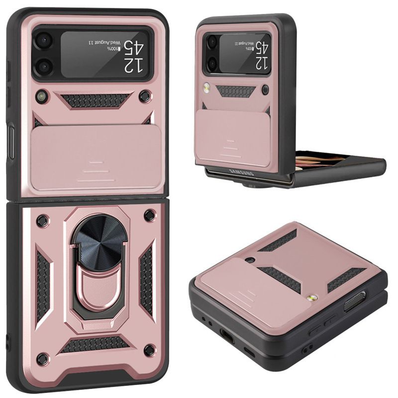 Samsung Galaxy Z Flip 3 4 5 6 Z Fold 4 5 6 Case,Shockproof Cases Built-in Slide Anti-Scratch Camera Cover