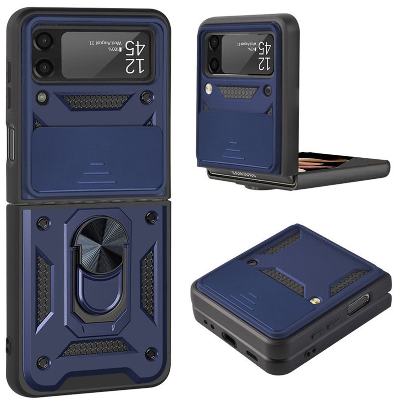 Samsung Galaxy Z Flip 3 4 5 6 Z Fold 4 5 6 Case,Shockproof Cases Built-in Slide Anti-Scratch Camera Cover