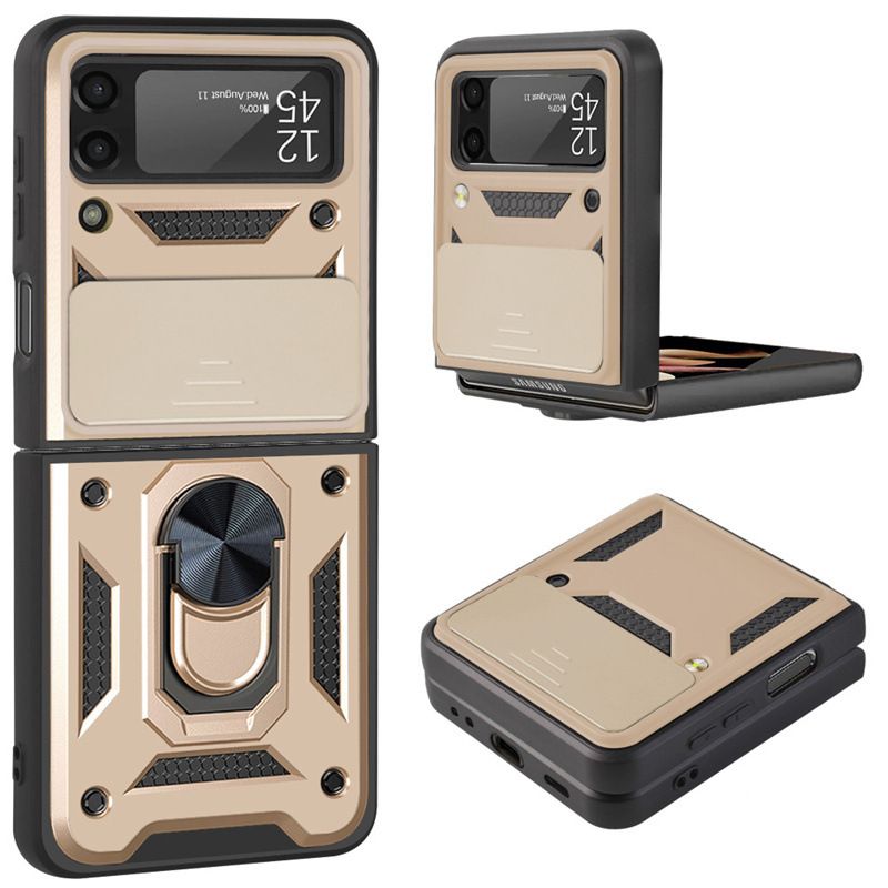 Samsung Galaxy Z Flip 3 4 5 6 Z Fold 4 5 6 Case,Shockproof Cases Built-in Slide Anti-Scratch Camera Cover