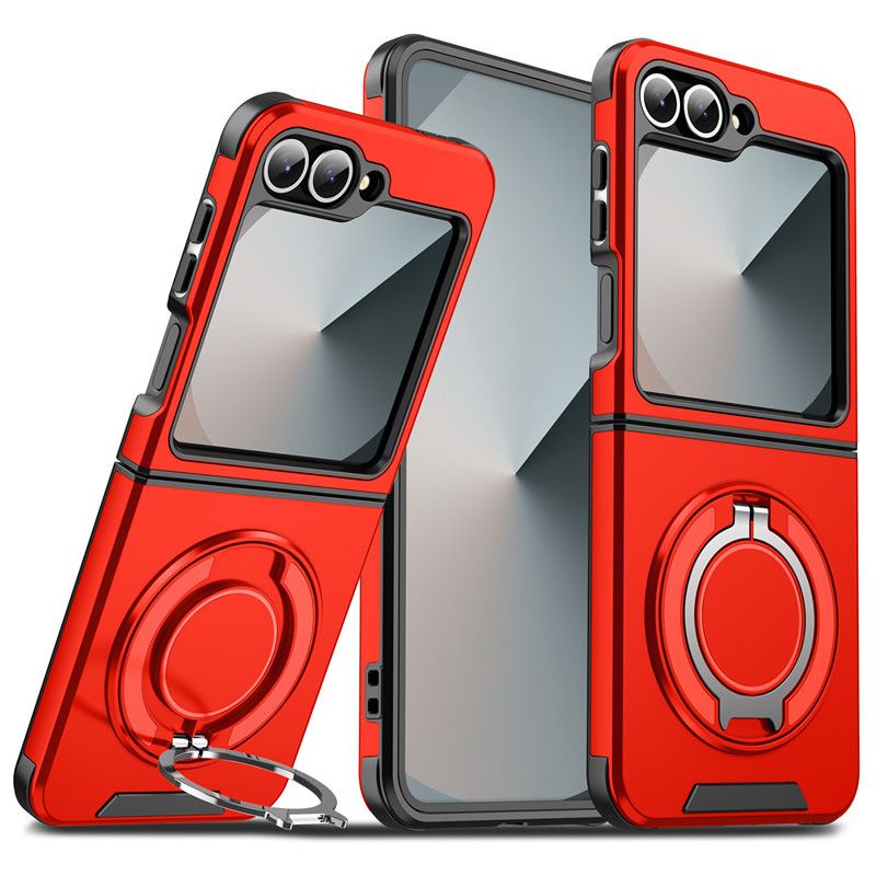 Samsung Galaxy Z Fold 6/Z Flip 6 Phone Case，Rotated Ring Kickstand Military Grade Shockproof Protective Cover with Slide Camera Cover