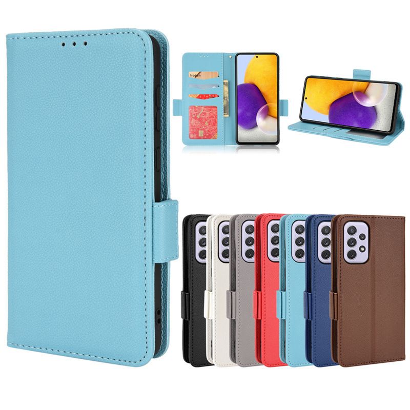Samsung Galaxy A33 A71 A82 A73 A51 A42 A81 A53 A13 A72 A32 A50 M33 F52 Note 20 Note 10 Leather Wallet Flip Folio Case with Kickstand and Card Slots