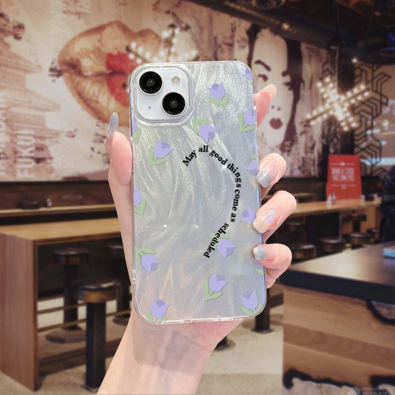 OPPO R15 R17 A1X A2X A31 A32 A33 A5 A53 A55 A57 A58 A72 A73 A78 A93 A94 A95 A96 A97 Find X7 K12 Butterfly Flower Gradient Silicone Shockproof Phone Case