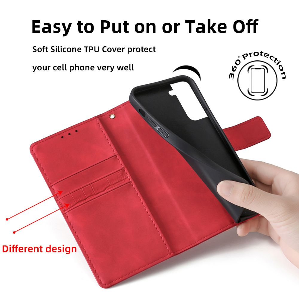 Samsung Galaxy S25 S24 S23 S22 S21 S20 S10 S9 S8 Note 20 Note 10 Note 9 Note 8 M35 M55 M52 M34 M31 M15 Leather Case,Wallet Phone Case Cover Flip Folio with Magnetic Closure Phone Case