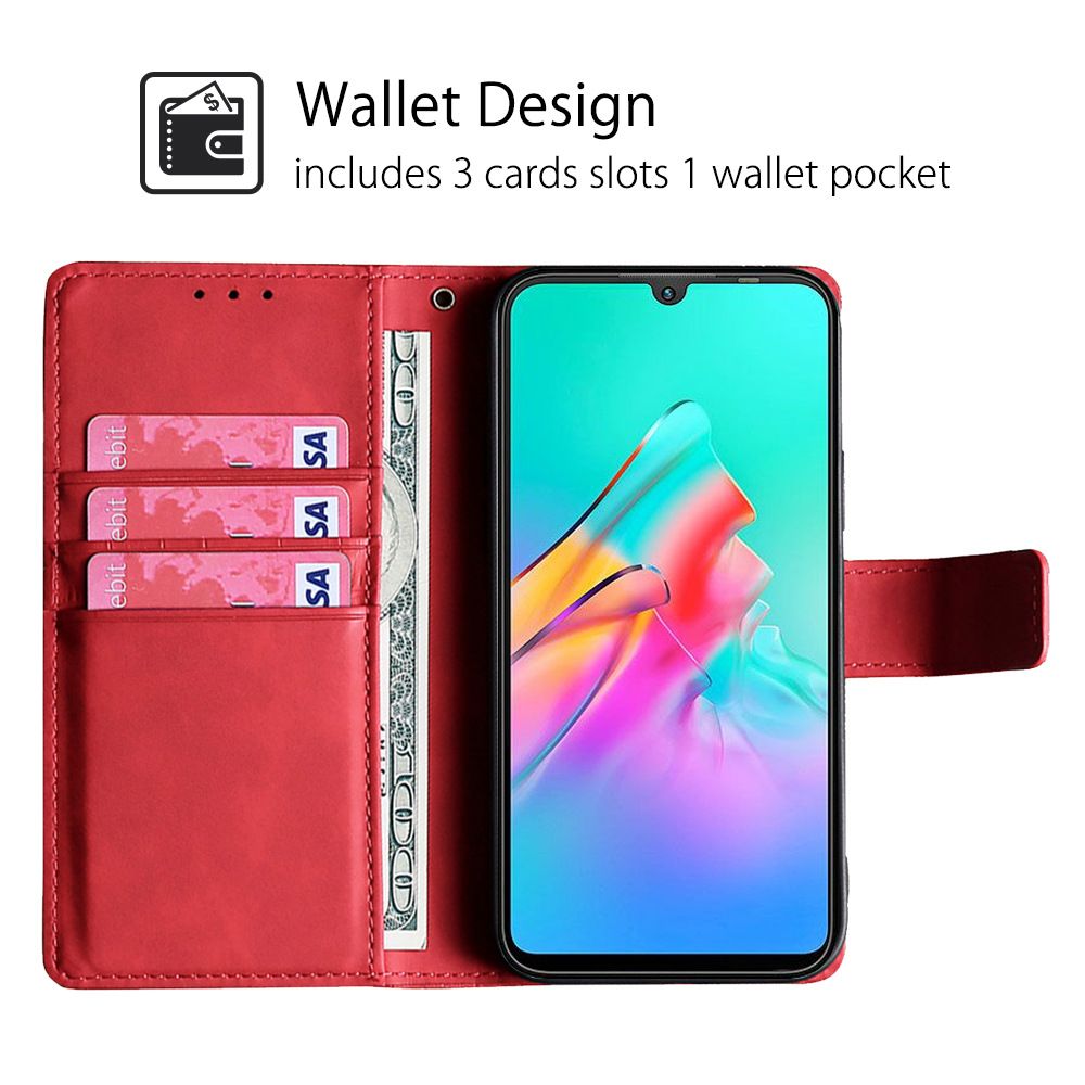 Samsung Galaxy S25 S24 S23 S22 S21 S20 S10 S9 S8 Note 20 Note 10 Note 9 Note 8 M35 M55 M52 M34 M31 M15 Leather Case,Wallet Phone Case Cover Flip Folio with Magnetic Closure Phone Case