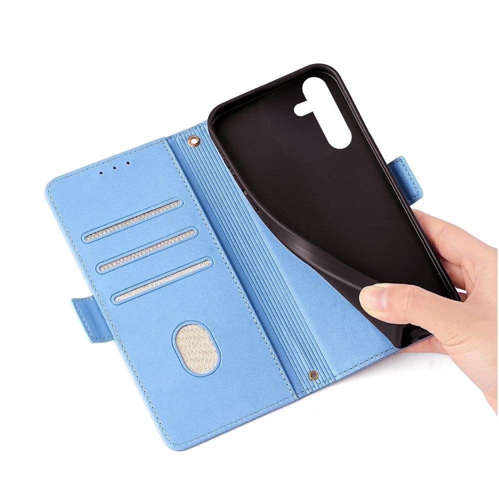 Samsung Galaxy S25 S24 S23 S22 S21 S20 S10 S9 S8 Note 20 Note 10 Note 9 Note 8 J7 Prime Leather Case,Wallet Phone Case with Handstrap Long Shoulder Strap