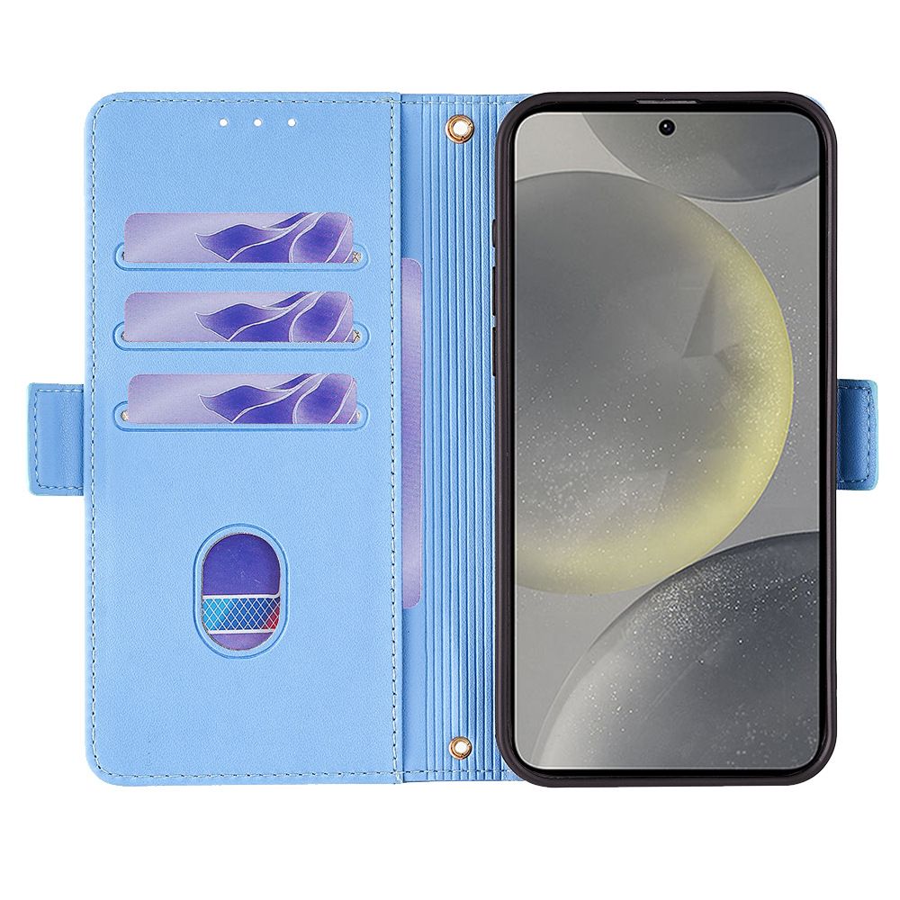 Samsung Galaxy S25 S24 S23 S22 S21 S20 S10 S9 S8 Note 20 Note 10 Note 9 Note 8 J7 Prime Leather Case,Wallet Phone Case with Handstrap Long Shoulder Strap
