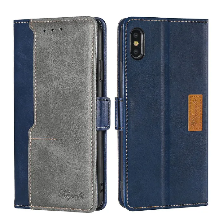 Samsung Galaxy M16 M35 M55 M15 M34 M54 M30 M12 M32 M52 M53 M33 A30 A40 A50 A60 A70 A82 A10E A20E A21S Case,PU Leather Wallet Spliced Color Phone Case