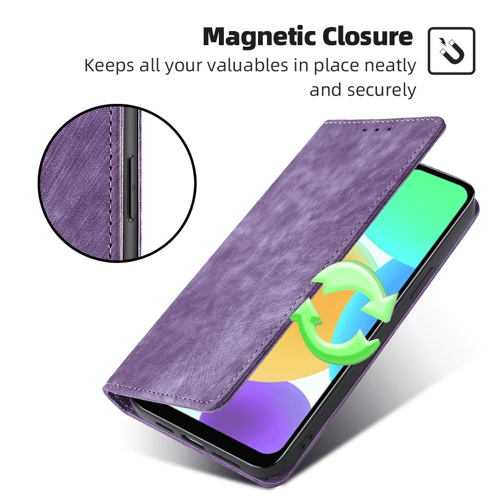 Samsung Galaxy S25 S24 S23 S22 S21 S20 S10 S9 S8 Note 20 Note 10 Note 9 Note 8 S7 Edge Case,Premium PU Leather Flip Folio Wallet RFID Blocking with Magnetic Closure Built-in Kickstand Protective Case