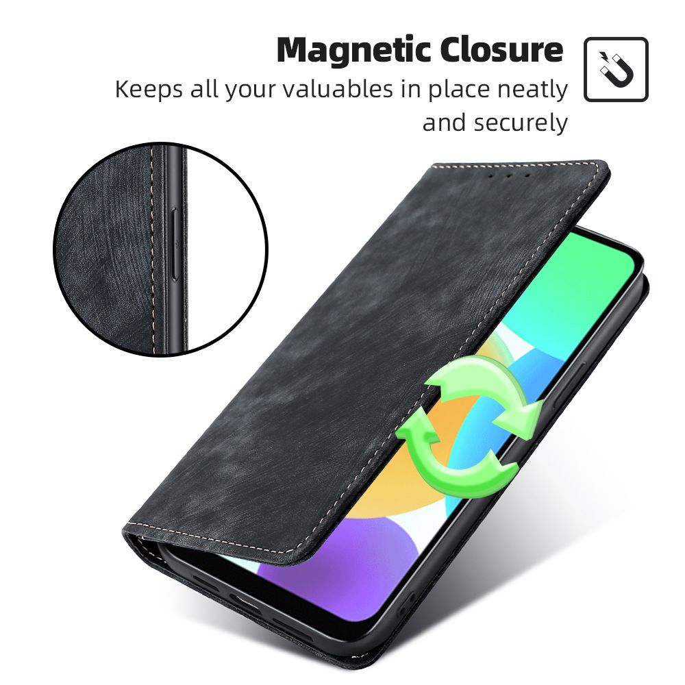 Samsung Galaxy M33 M16 M35 M55 M15 M34 M14 M10 M30 M52 M53 F62 F52 A40 A50 A60 A70 A82 Case,Premium PU Leather Flip Folio Wallet RFID Blocking with Magnetic Closure Built-in Kickstand Protective Case
