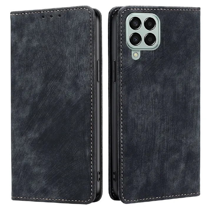 Samsung Galaxy M33 M16 M35 M55 M15 M34 M14 M10 M30 M52 M53 F62 F52 A40 A50 A60 A70 A82 Case,Premium PU Leather Flip Folio Wallet RFID Blocking with Magnetic Closure Built-in Kickstand Protective Case