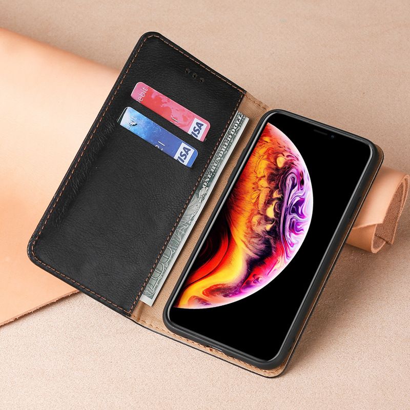 Samsung Galaxy S25 S24 S23 S22 S21 S20 S10 S9 S8 Note 20 Note 10 Note 9 Note 8 S7 Edge Leather Case, Wallet Folio Case with Magnetic Closure Kickstand Card Slots Flip Book Cover